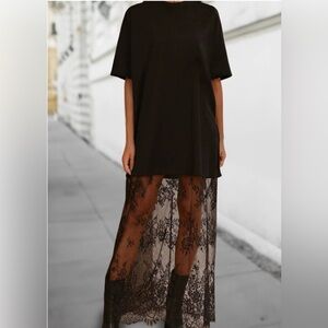 Black Lace Overlay Dress